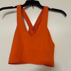 Orange Alo Airbrush Real Bra Tank
